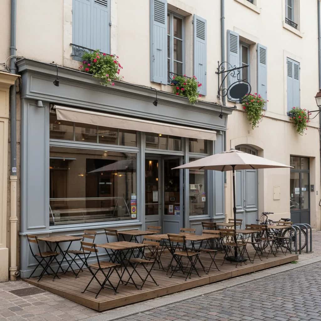 Fast-food 93m² à Montpellier : terrasse - extraction