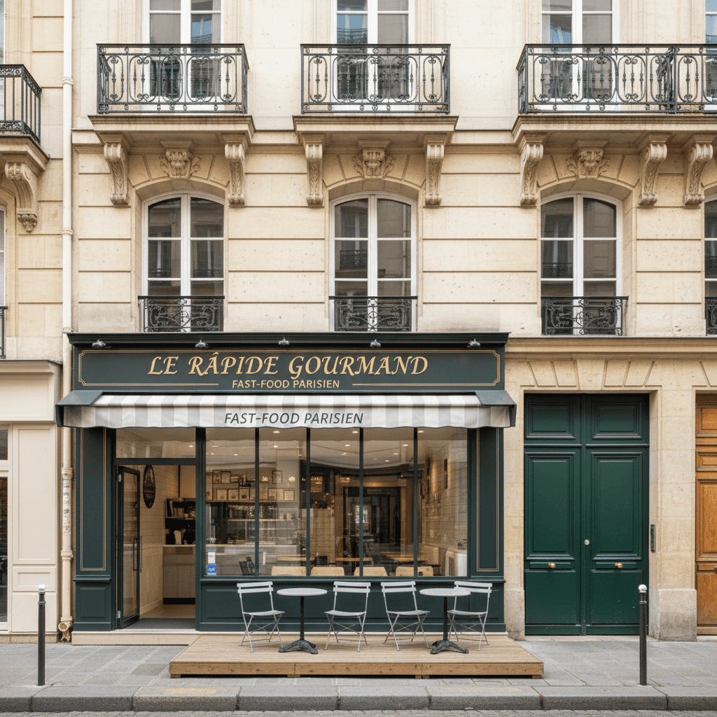 Fast-food 20 couverts à Paris : extraction - cuisine équipée