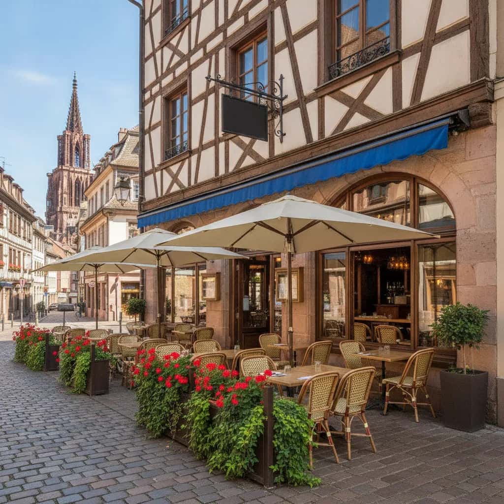 Restaurant 261m² à Strasbourg : terrasse - licence IV
