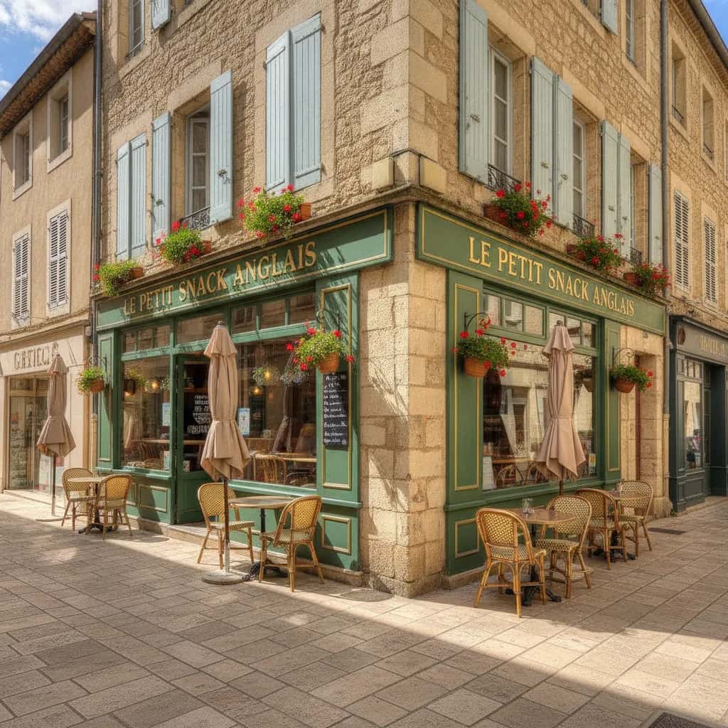 Snack 49m² à Montpellier : terrasse - cuisine équipée