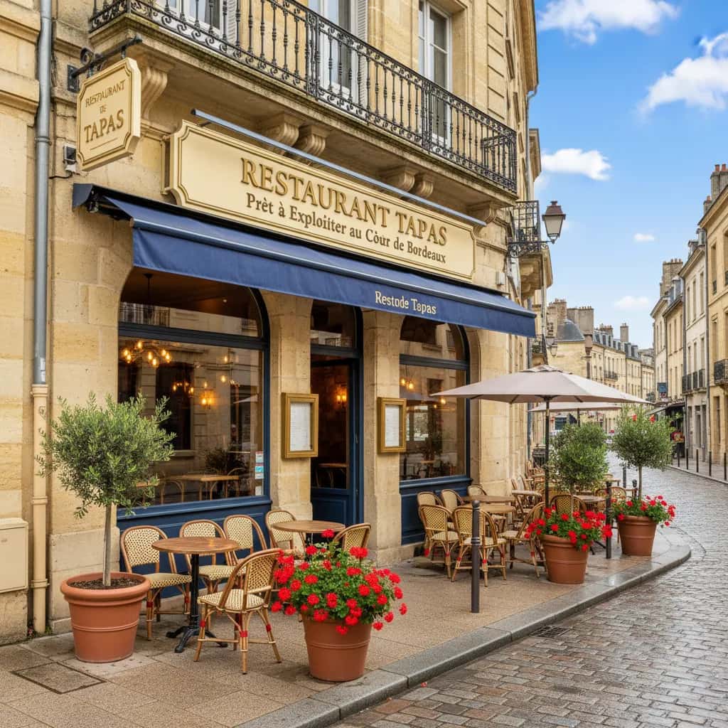 Restaurant 40m² à Bordeaux : terrasse - extraction