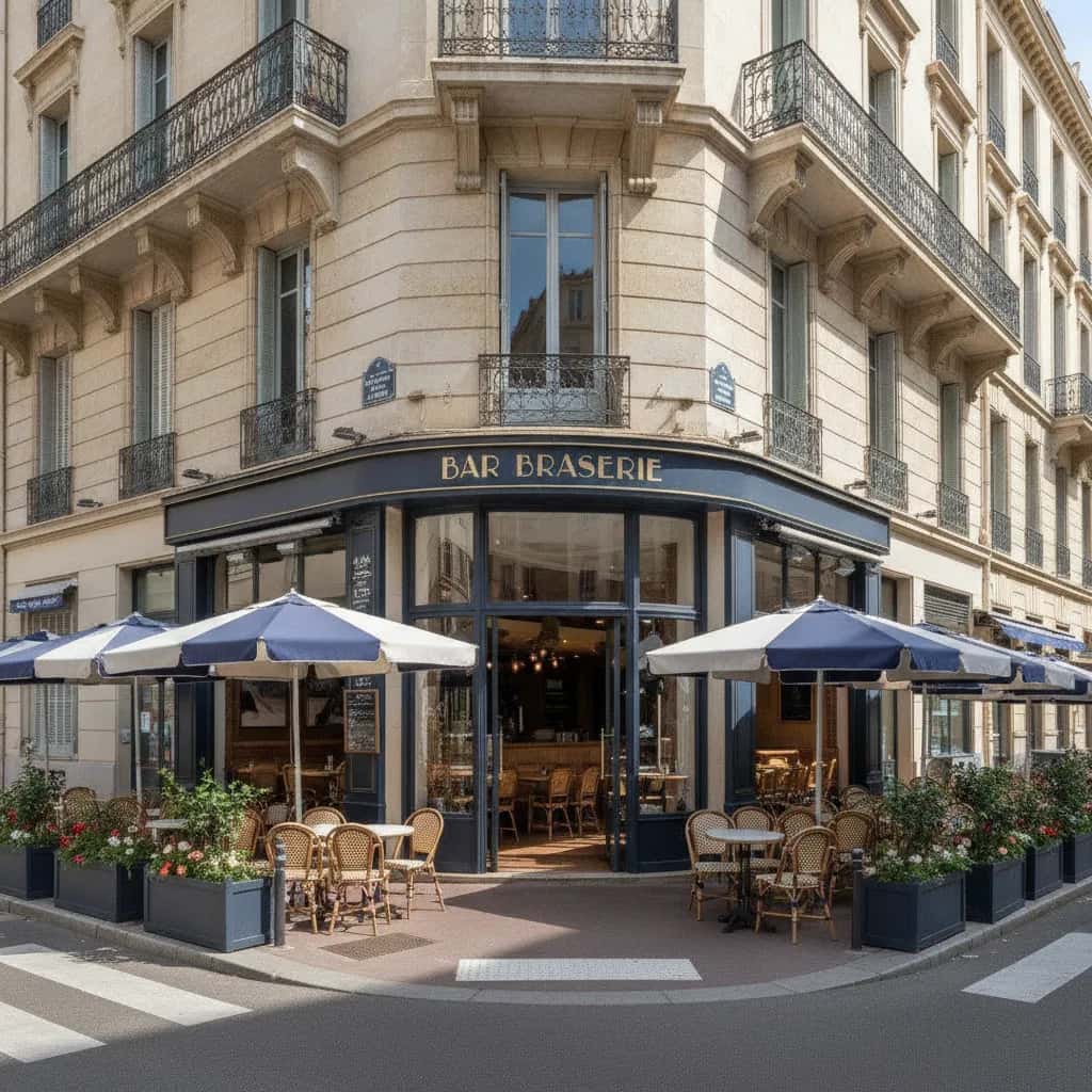 Bar-brasserie 340m² à Nice : terrasse - licence IV