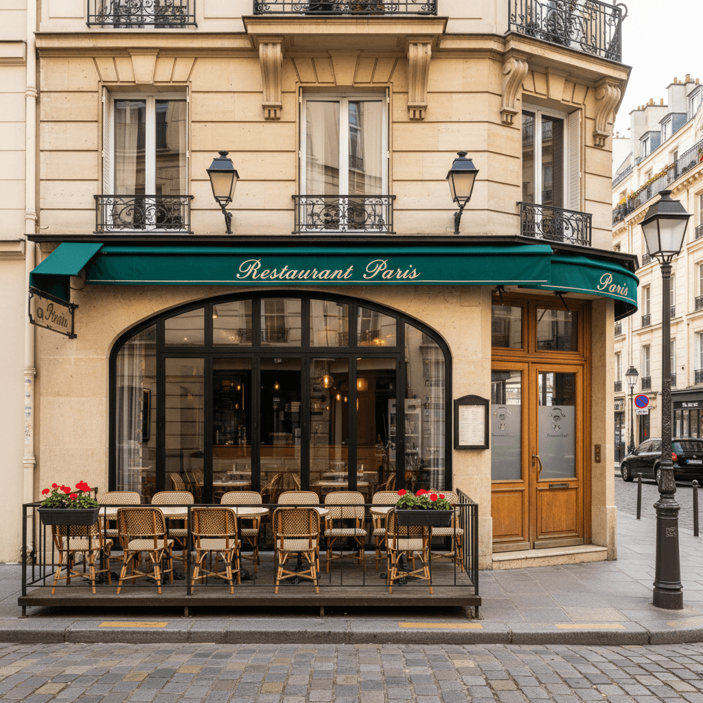 Restaurant 34 couverts à Paris : extraction - cave/réserve