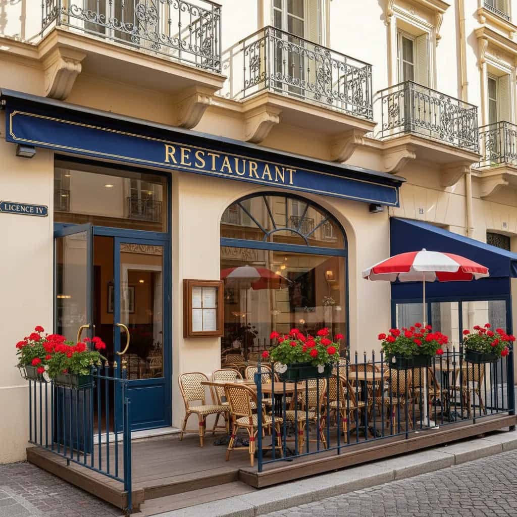 Restaurant à Nice : terrasse - licence IV
