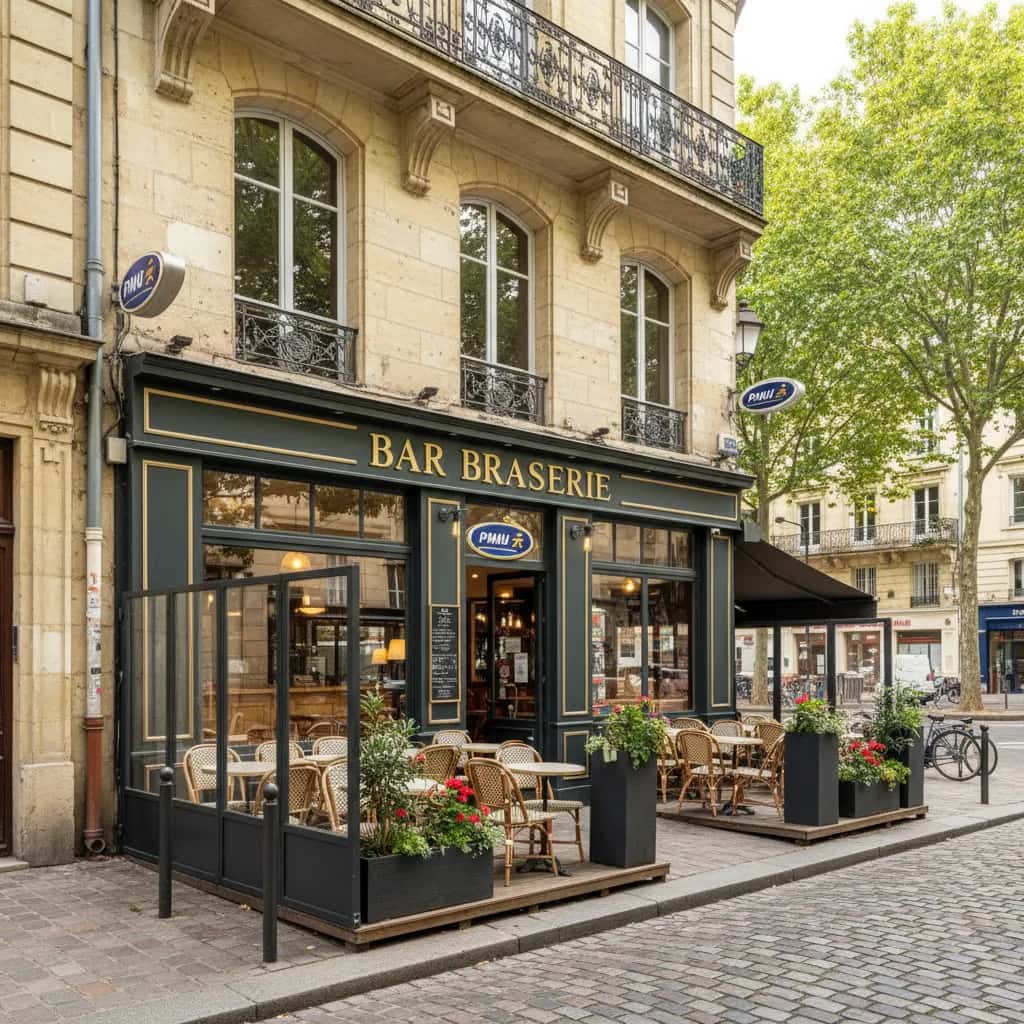 Bar-brasserie 162m² à Bordeaux : terrasse - licence IV