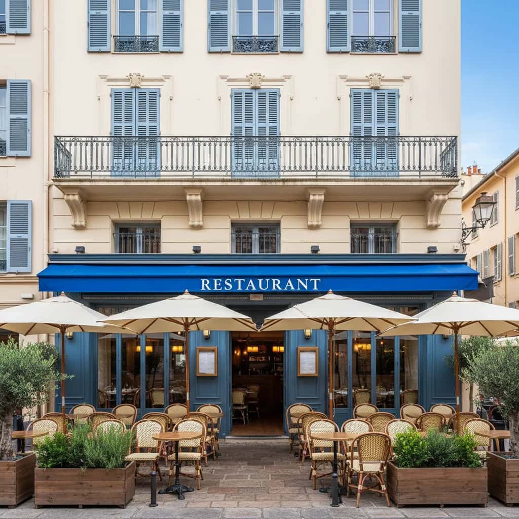 Restaurant 90m² à Nice : terrasse - licence IV