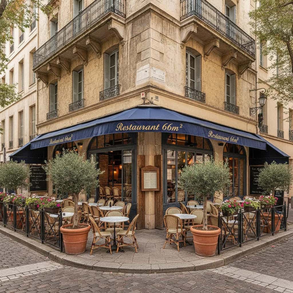 Restaurant 66m² à Nice : terrasse - licence IV