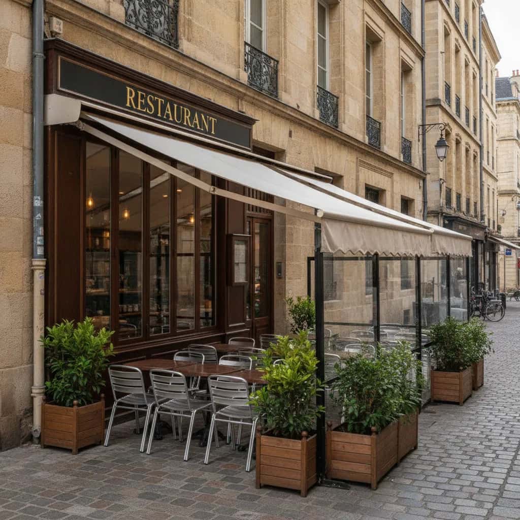 Restaurant 77m² à Bordeaux : terrasse - licence IV