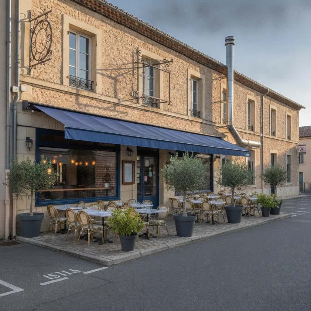 Restaurant 250m² à Montpellier : terrasse - extraction