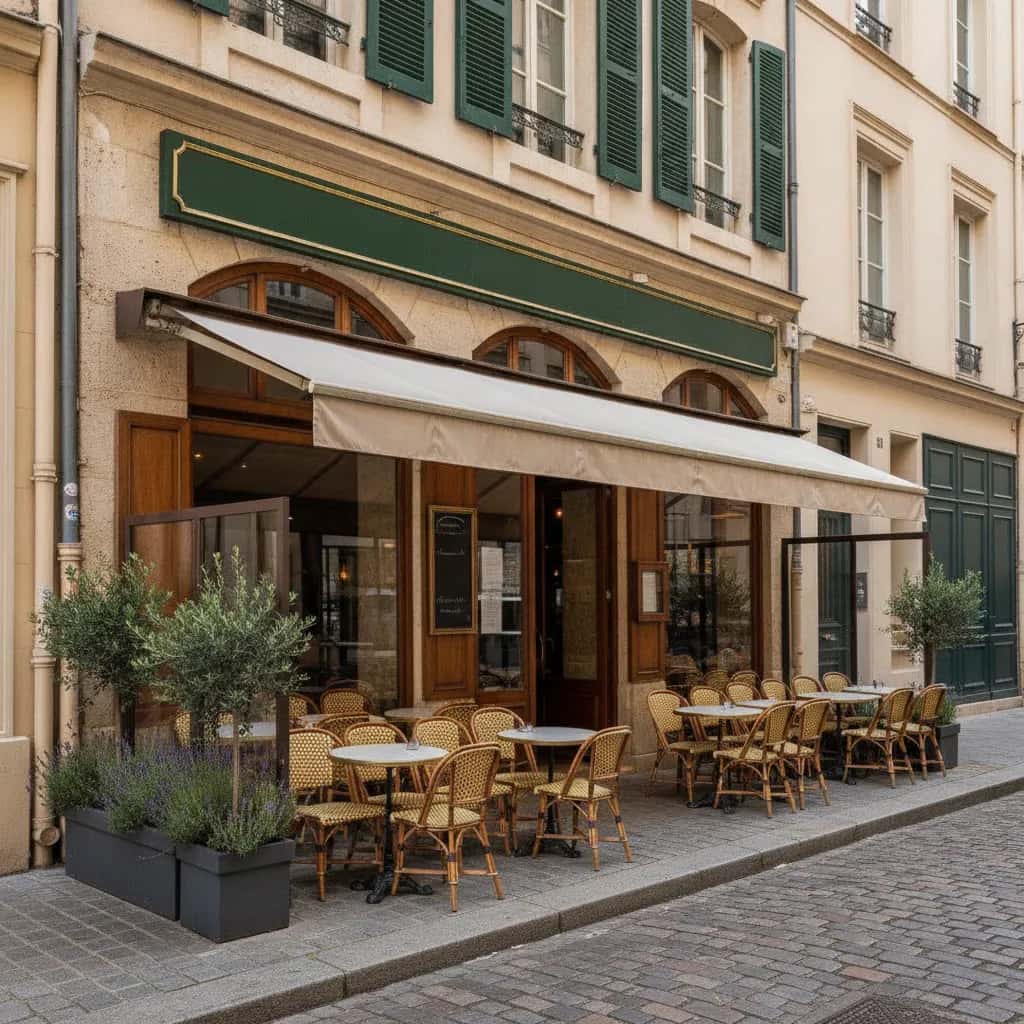 Restaurant 146m² à Lyon : terrasse - extraction