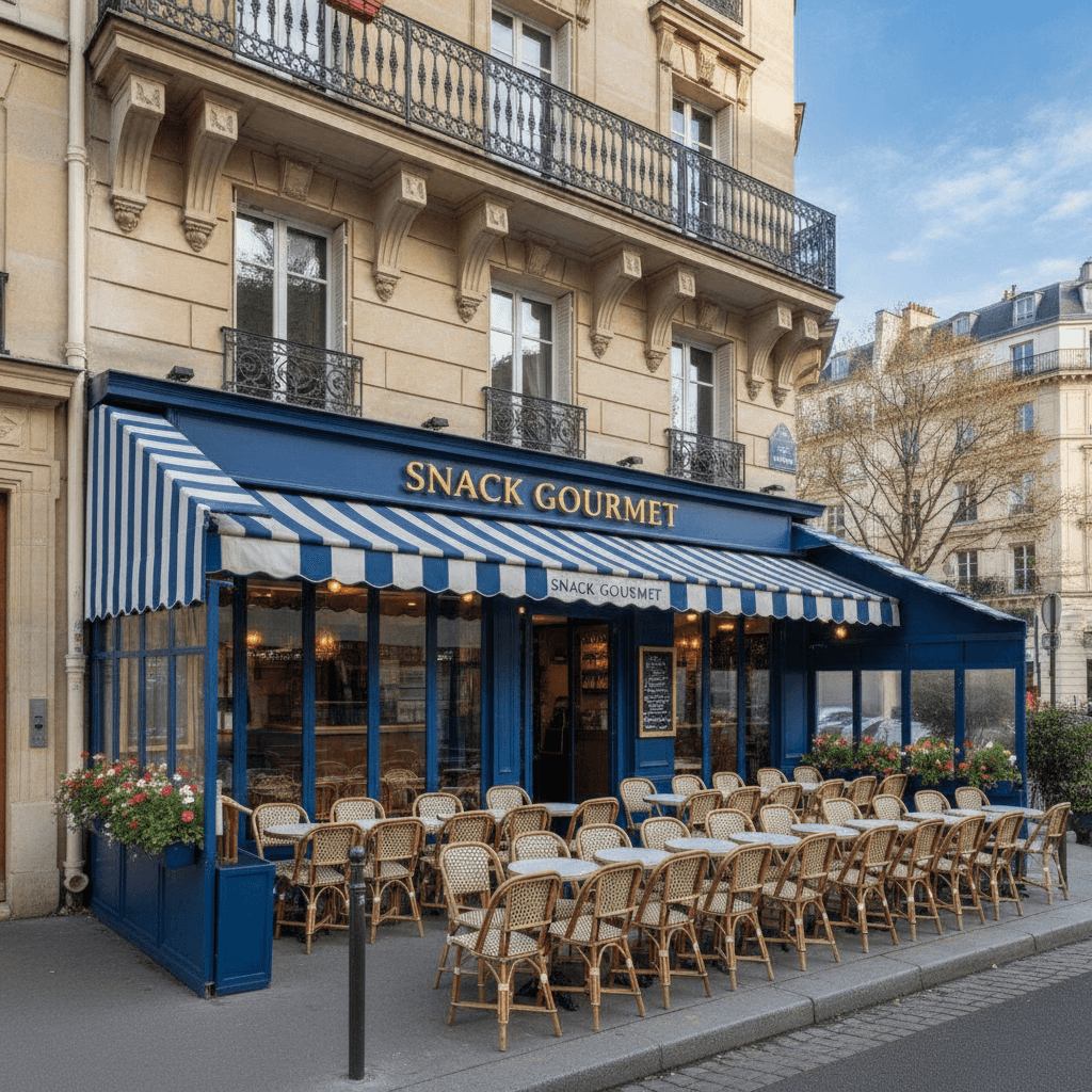 Snack 20 couverts à Paris : terrasse