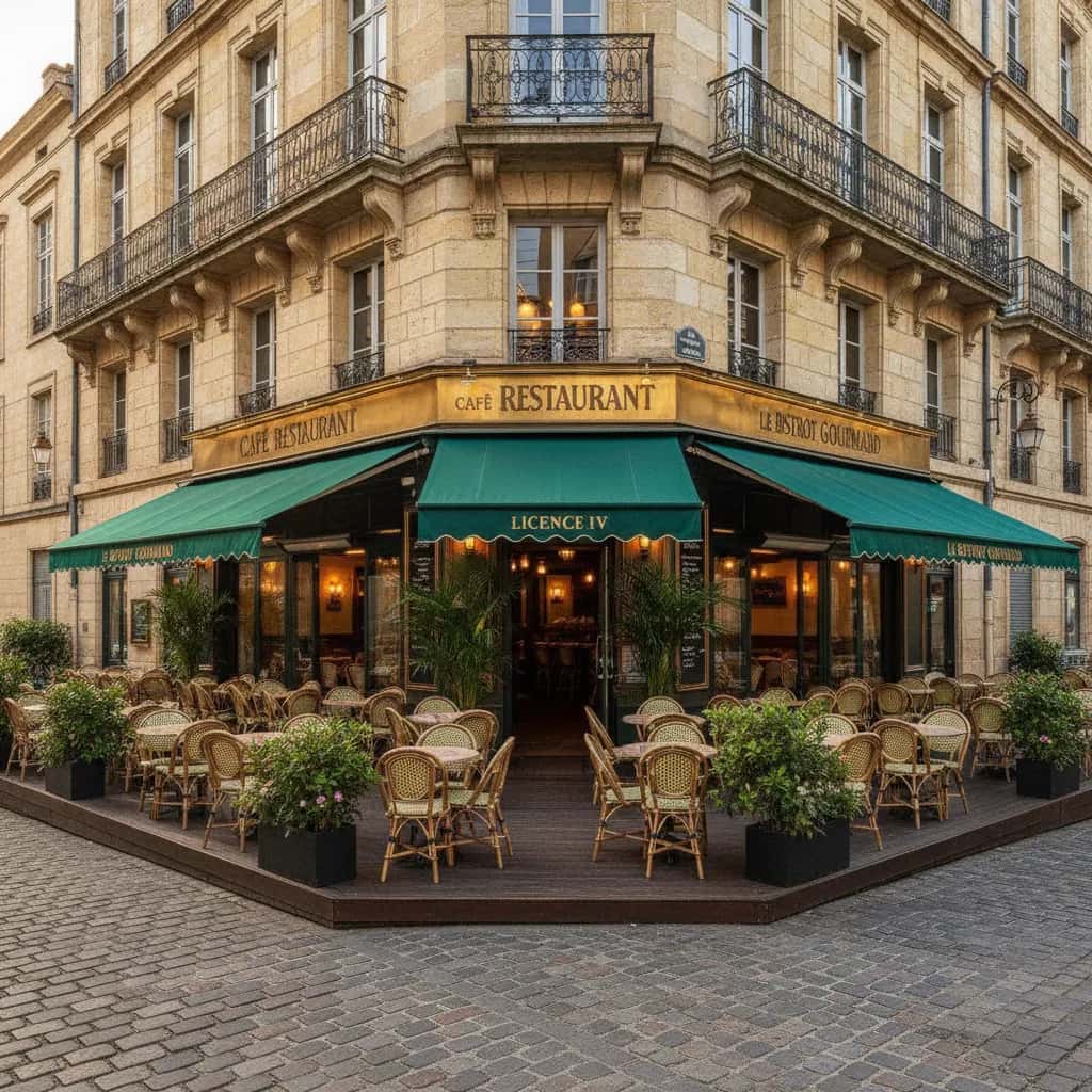 Restaurant à Bordeaux : terrasse - licence IV