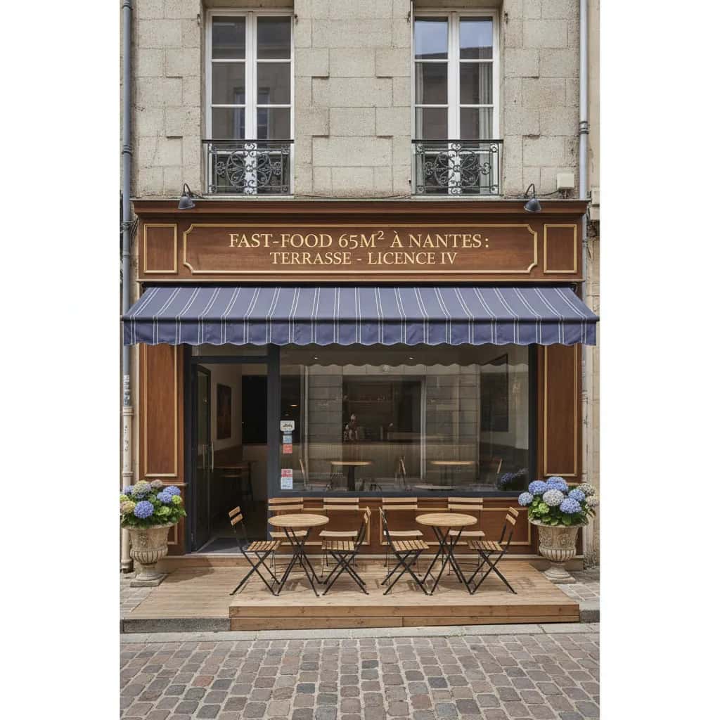 Fast-food 65m² à Nantes : terrasse - licence IV