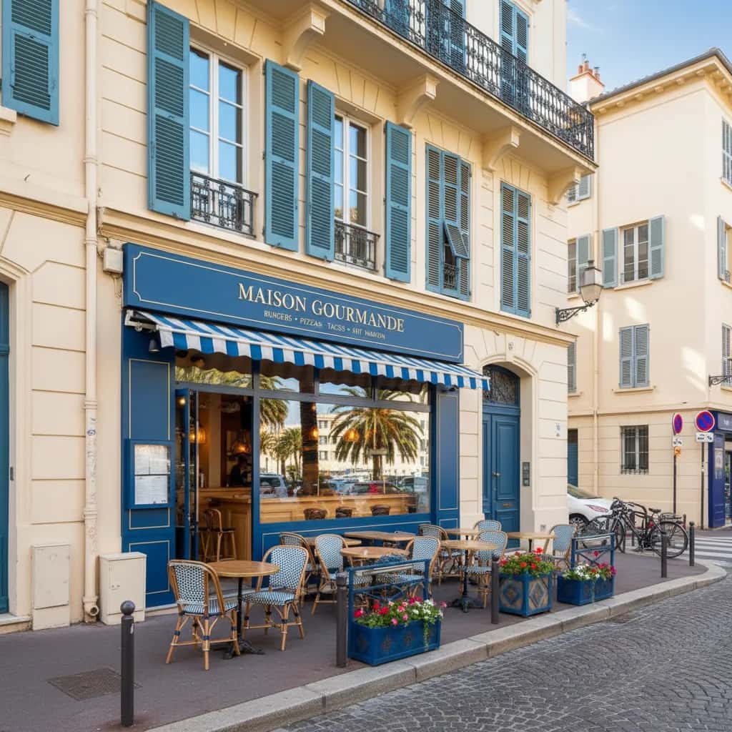 Fast-food 101m² à Nice : terrasse - licence IV