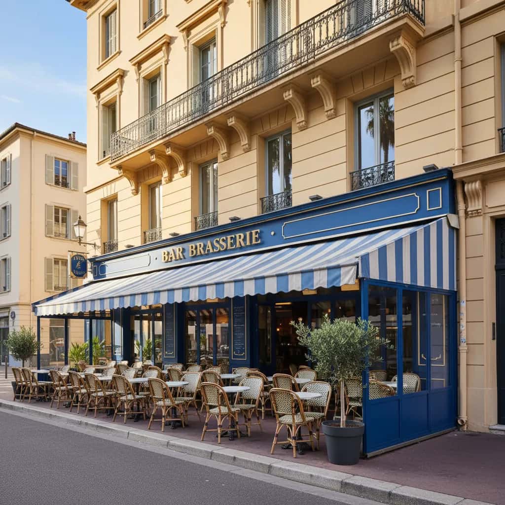 Bar-brasserie 200m² à Nice : terrasse - licence IV