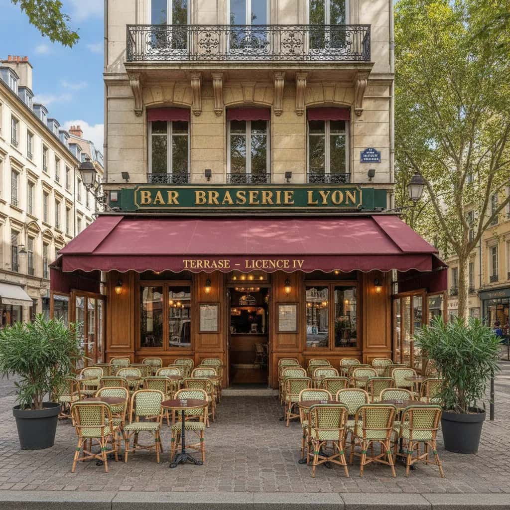 Bar-brasserie 160m² à Lyon : terrasse - licence IV