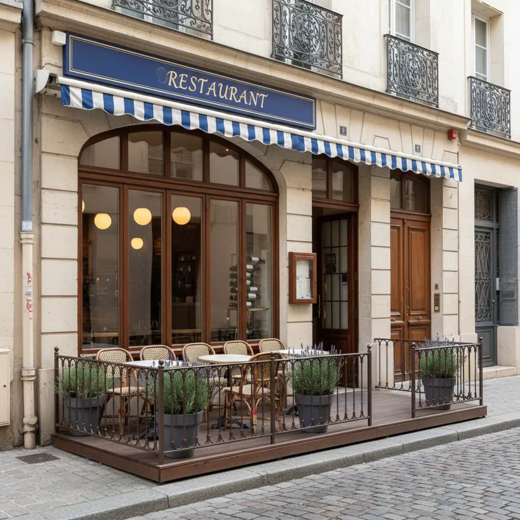 Restaurant 100m² à Nantes : terrasse - extraction