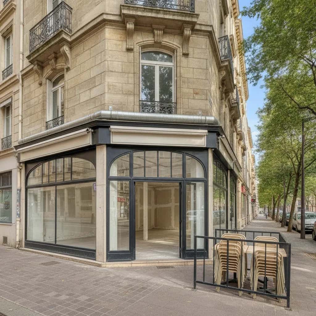 Murs et fonds 212m² à Lyon : extraction