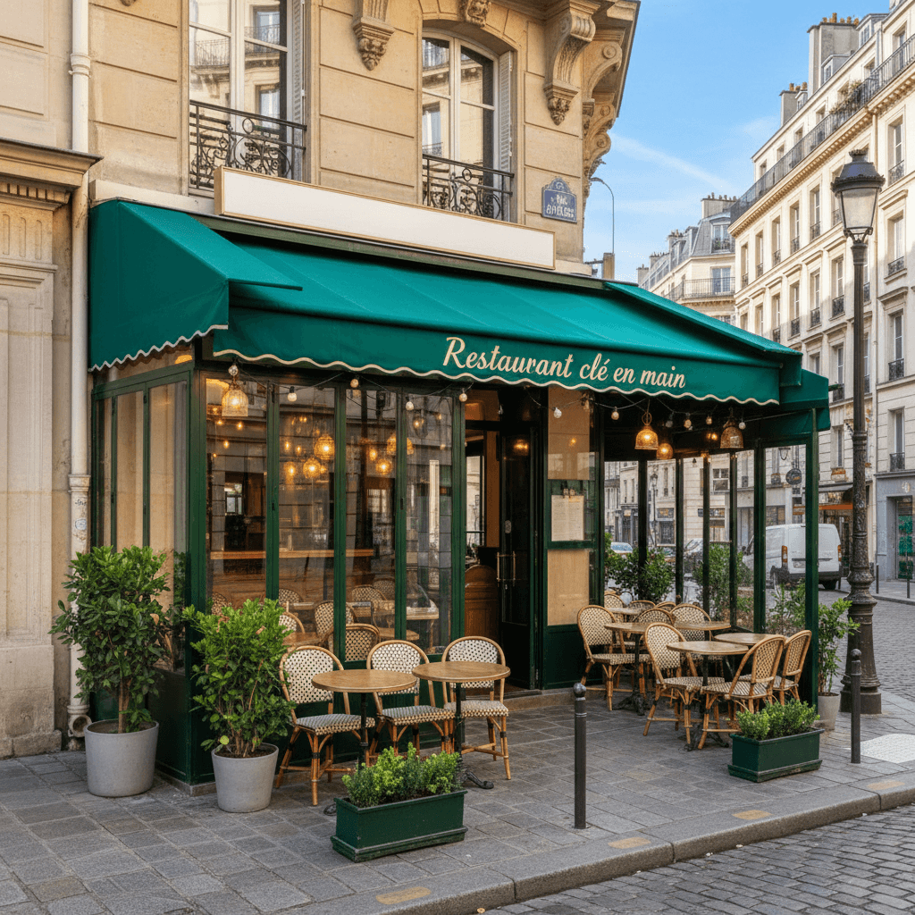 Restaurant clé en main avec terrasse aux Buttes Chaumont
