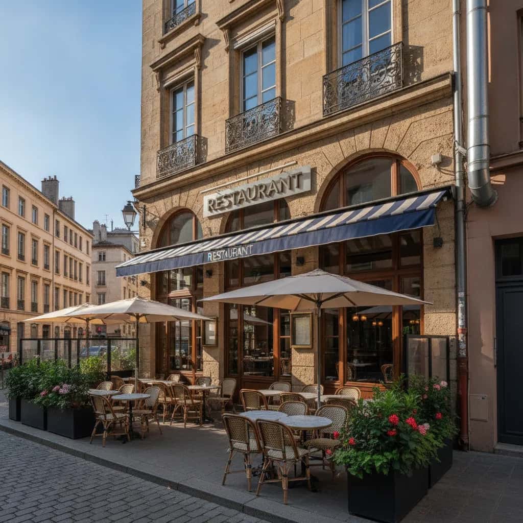 Restaurant 600m² à Lyon : terrasse - licence IV