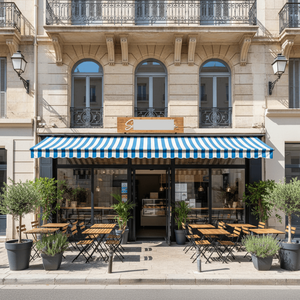 Fast-food à Marseille : terrasse