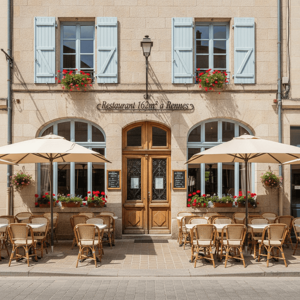 Restaurant 162m² à Rennes : terrasse - licence IV