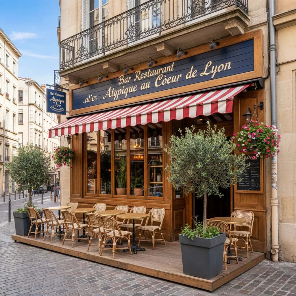 Bar-brasserie 70m² à Lyon : terrasse - licence IV