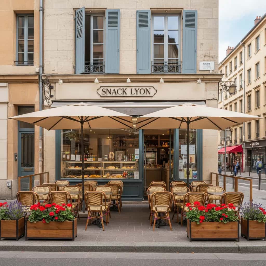 Snack 150m² à Lyon : terrasse