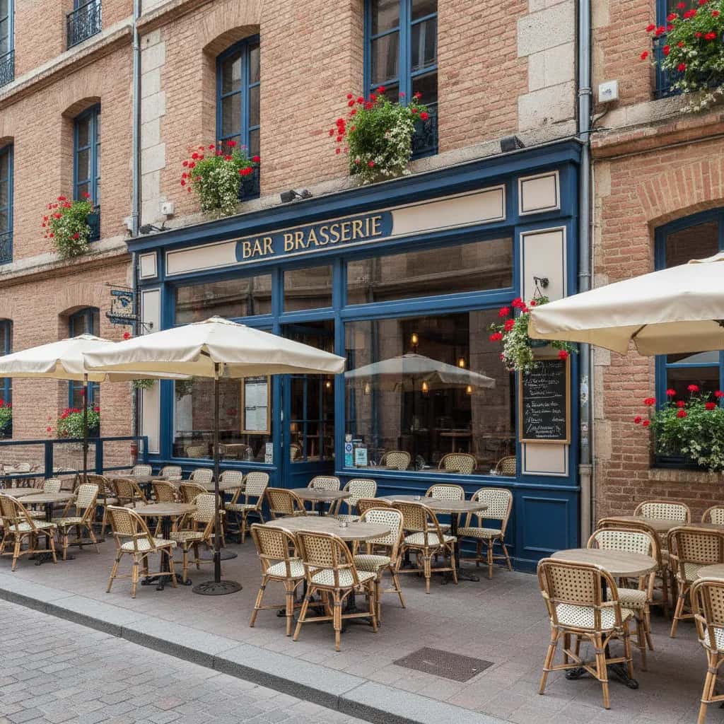 Bar-brasserie 60m² à Toulouse : terrasse - licence IV