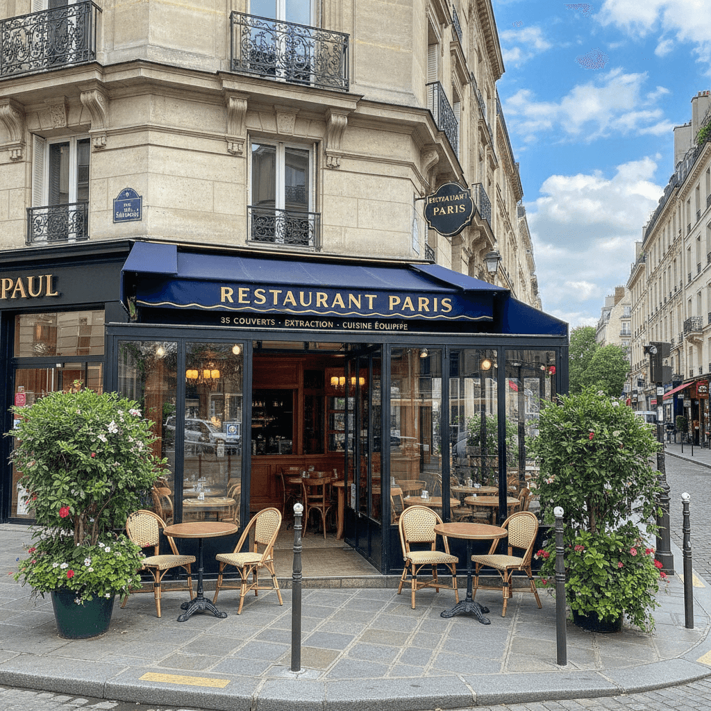 Restaurant 35 couverts à Paris : extraction - cuisine équipée
