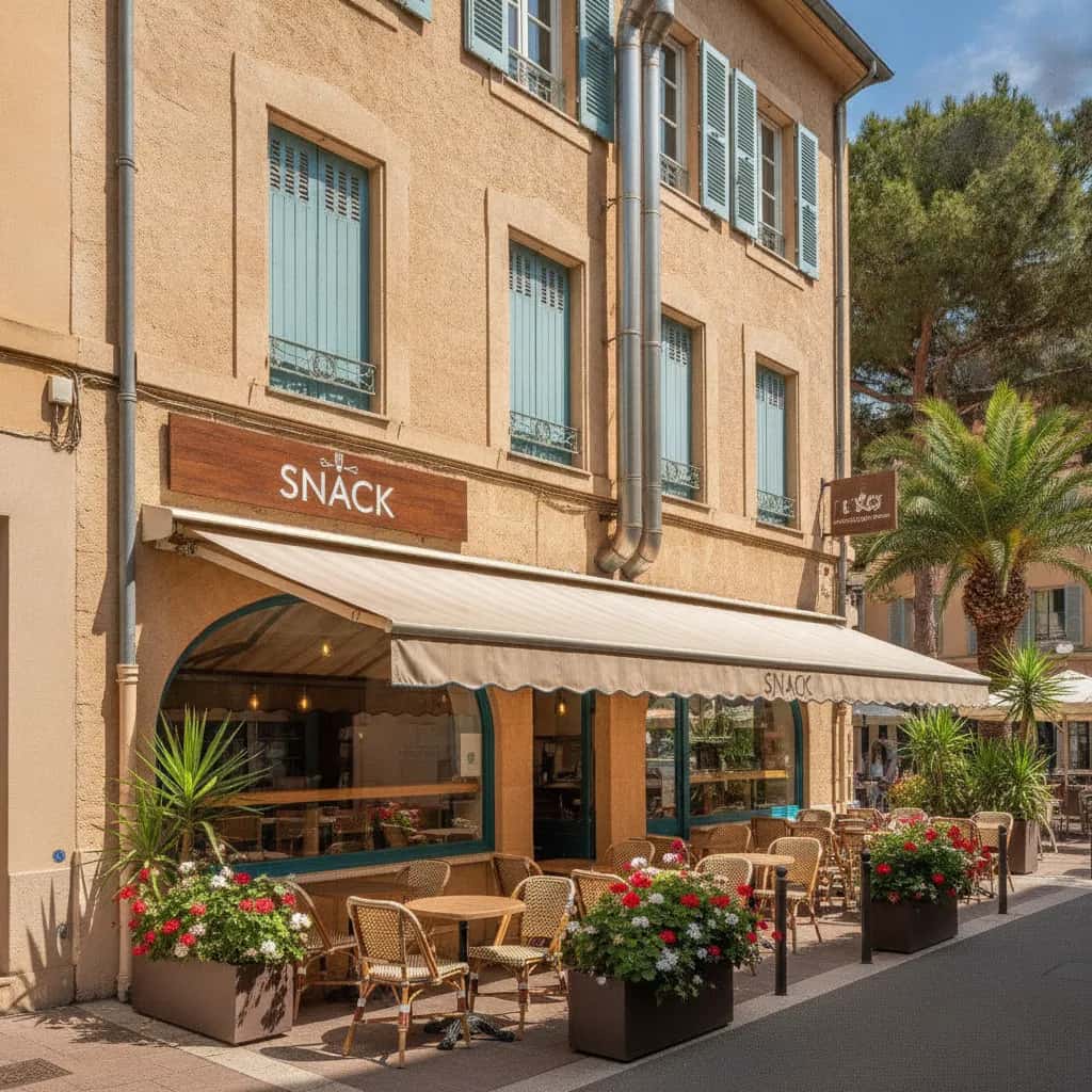 Snack 56m² à Nice : terrasse - extraction