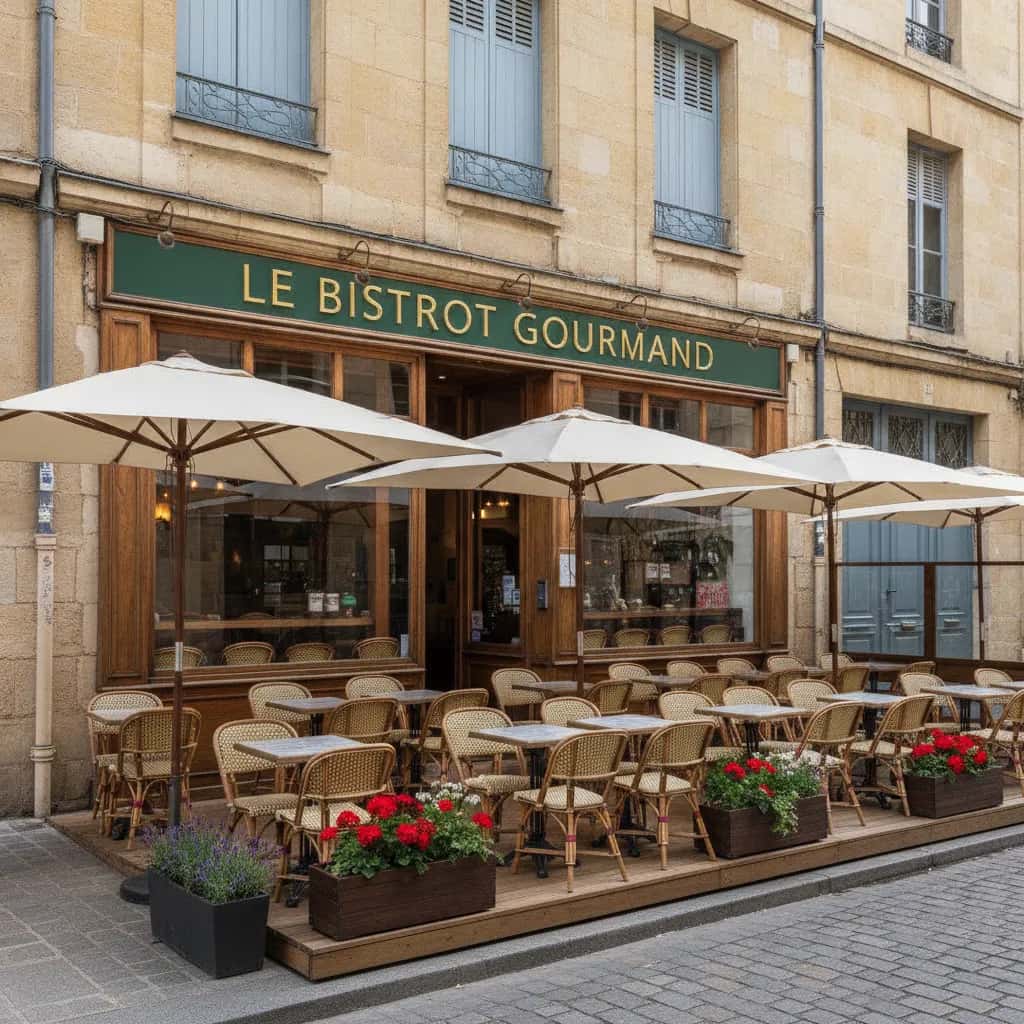 Snack 58m² à Bordeaux : terrasse - climatisation