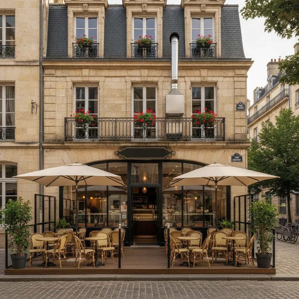Snack à Nantes : terrasse - extraction