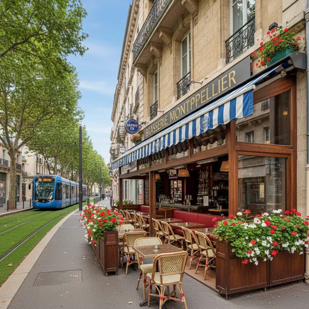 Bar-brasserie 85m² à Montpellier : terrasse - licence IV