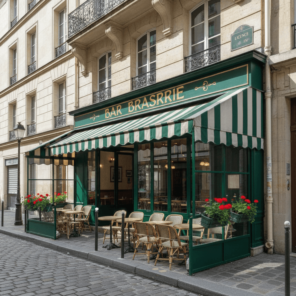 Bar-brasserie 50 couverts à Paris : terrasse - licence IV