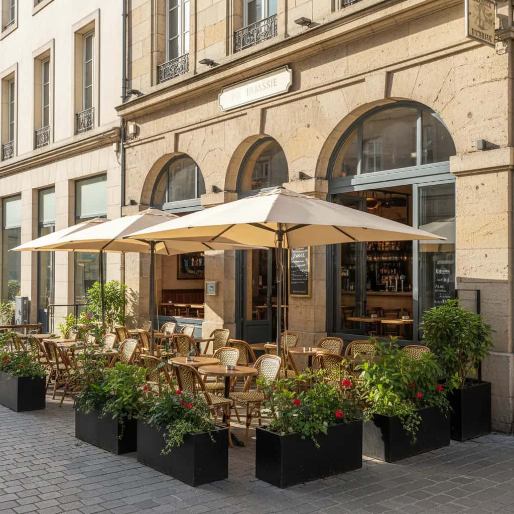 Bar-brasserie 200m² à Nantes : terrasse - cuisine équipée