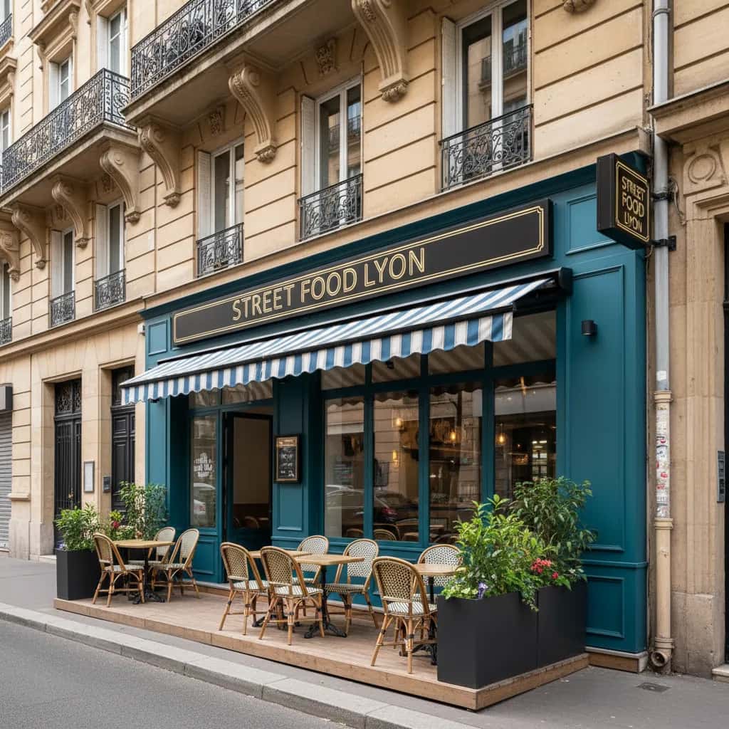 Fast-food à Lyon : terrasse - licence IV