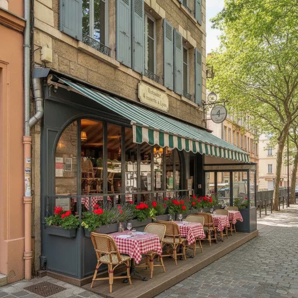 Restaurant 4 couverts à Lyon : terrasse - extraction