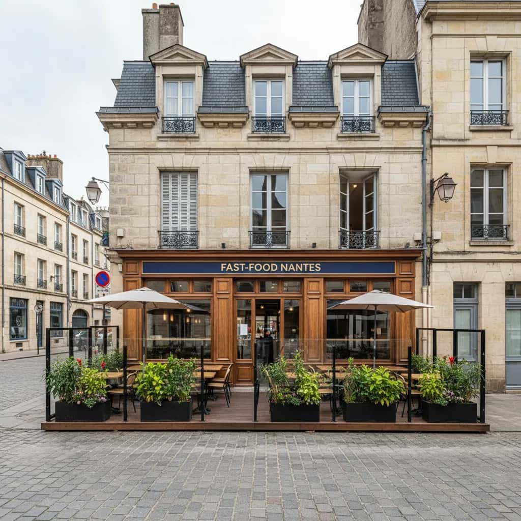 Fast-food 178m² à Nantes : terrasse - licence IV
