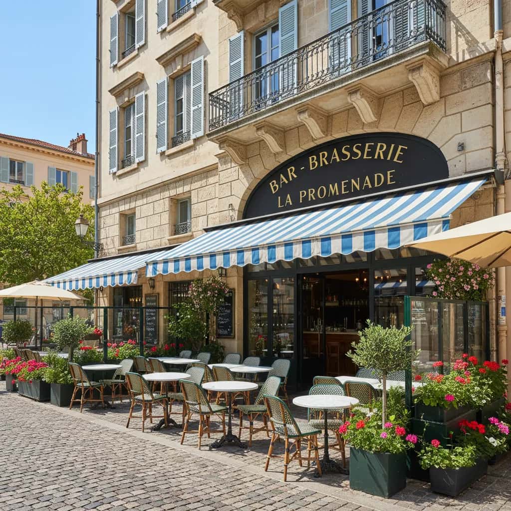 Bar-brasserie 180m² à Nice : terrasse - licence IV