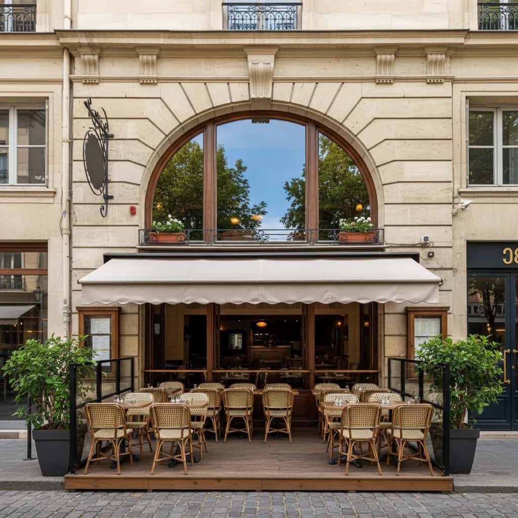 Restaurant 497m² à Lyon : terrasse - licence IV