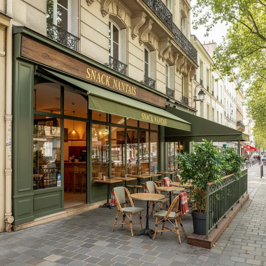 Snack 144m² à Nantes : terrasse