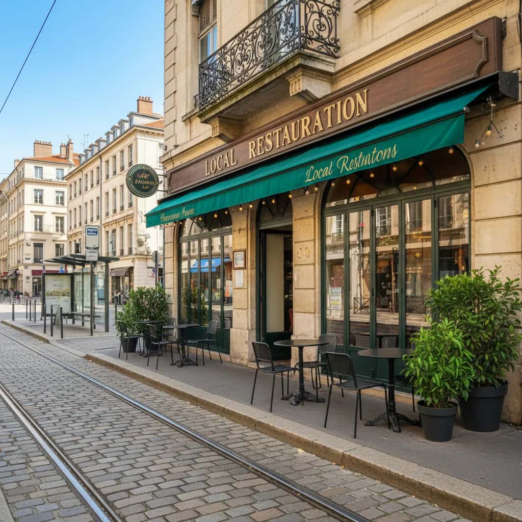 Fast-food 100m² à Lyon : terrasse - extraction