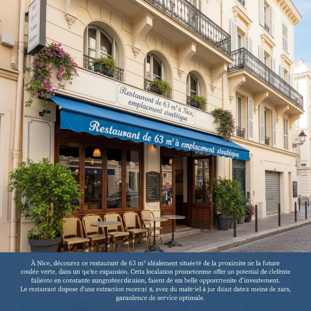 Restaurant 63m² à Nice : extraction