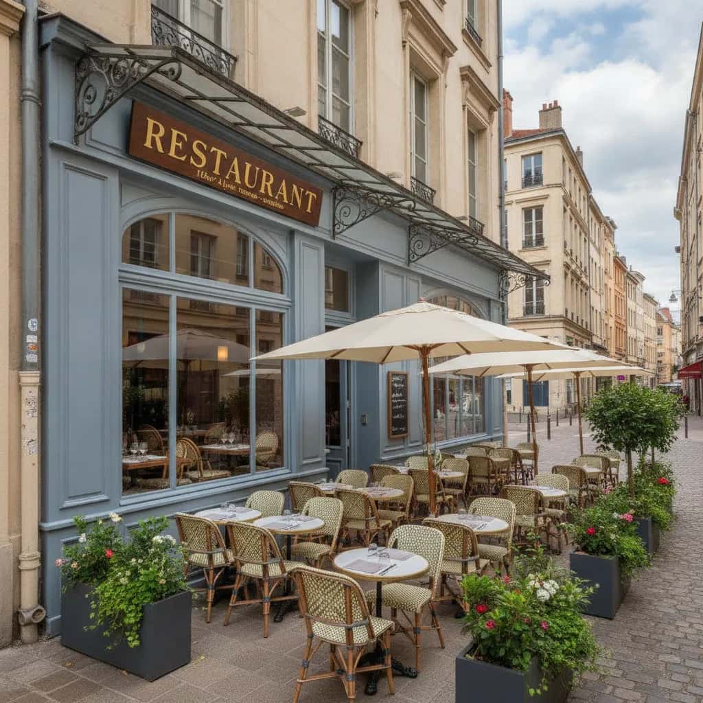 Restaurant 115m² à Lyon : terrasse - extraction