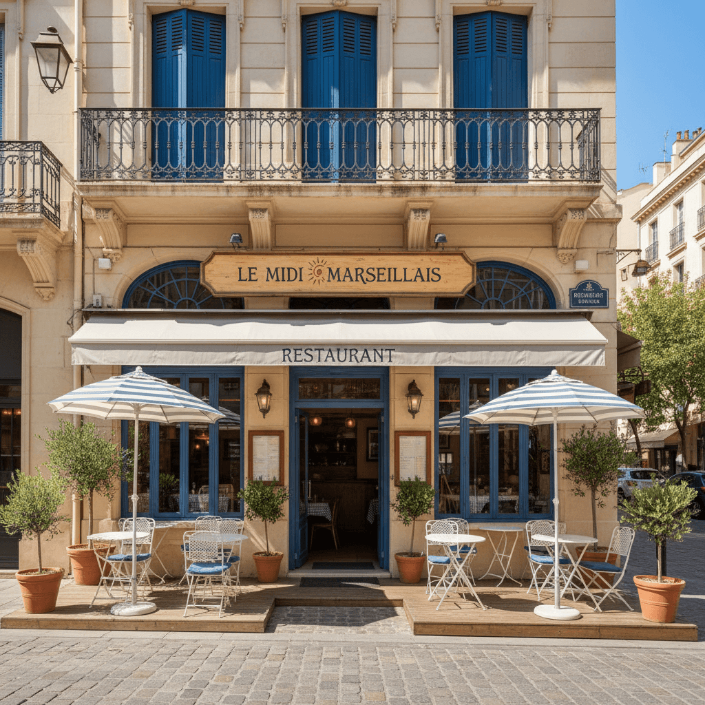 Restaurant à Marseille : terrasse - climatisation