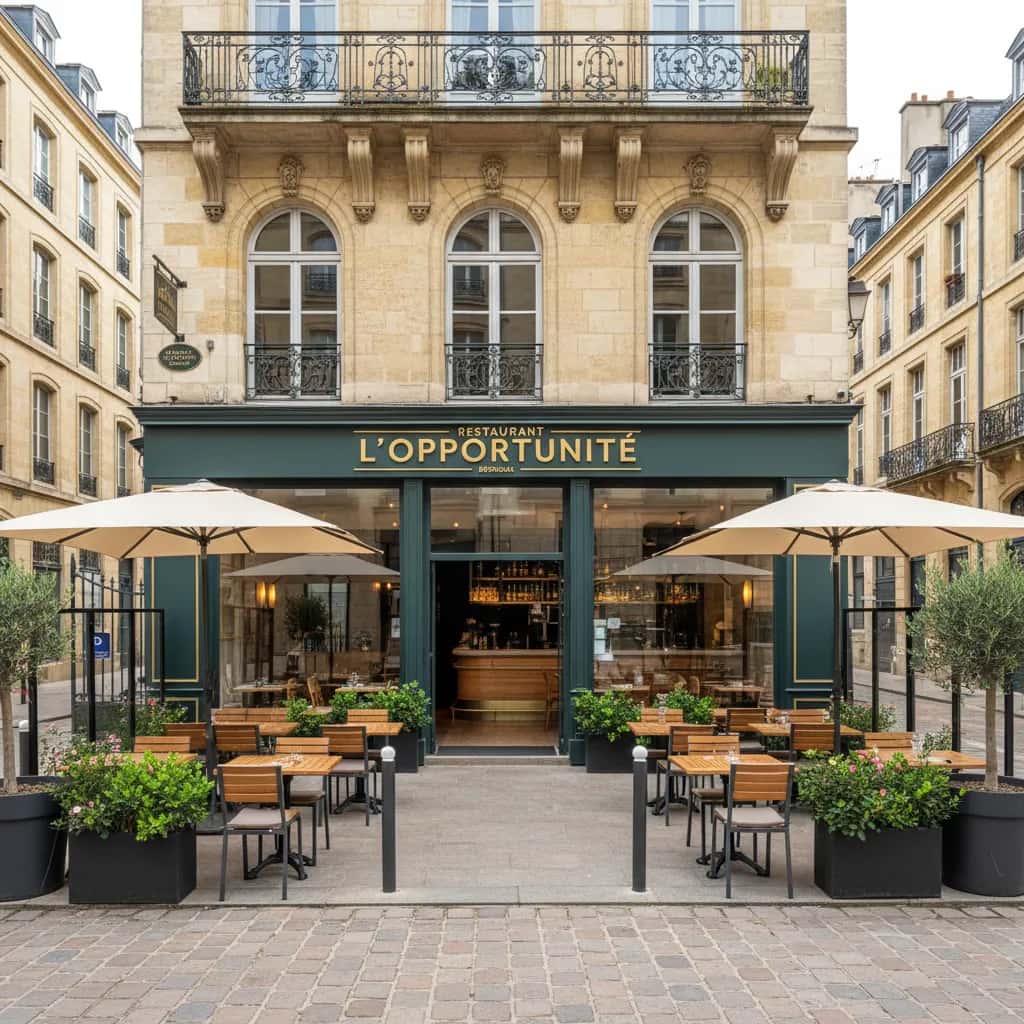Restaurant 150m² à Bordeaux : terrasse - extraction