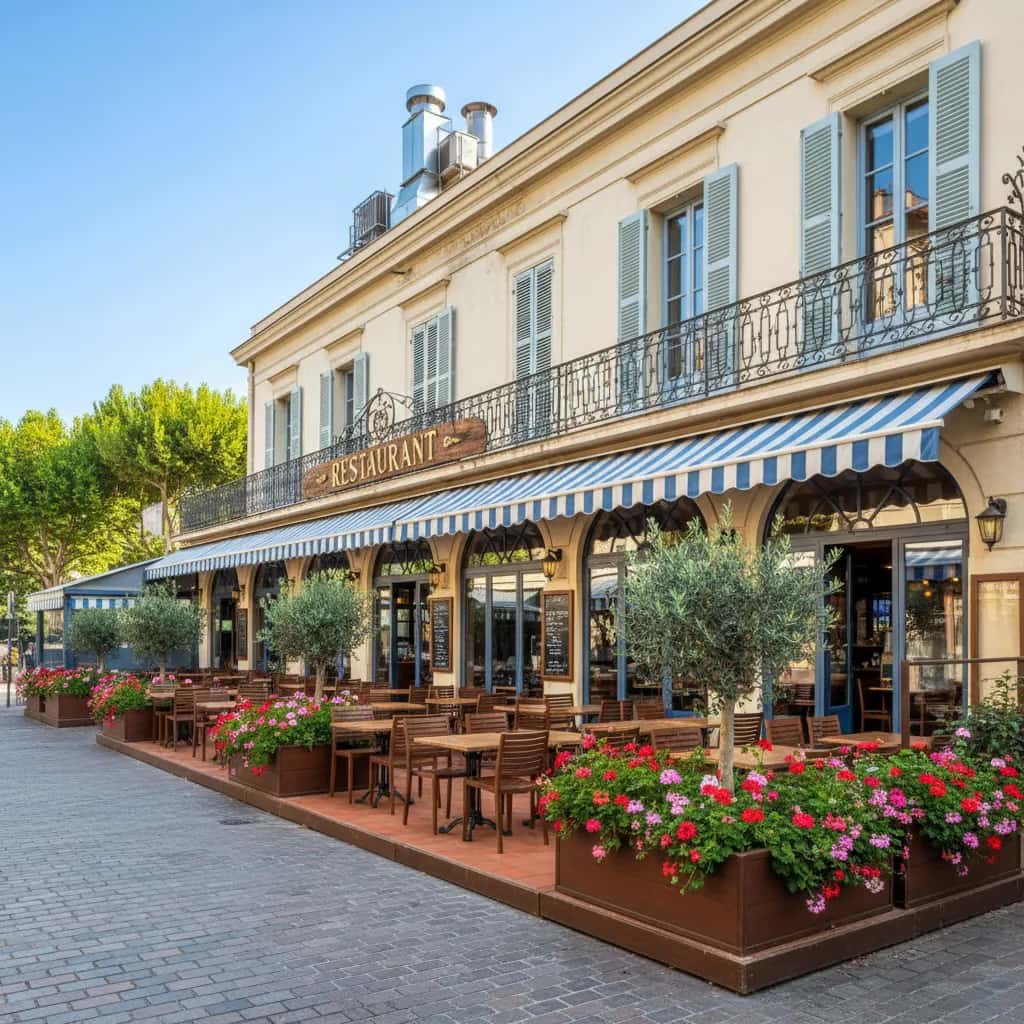 Restaurant à Nice : terrasse - extraction