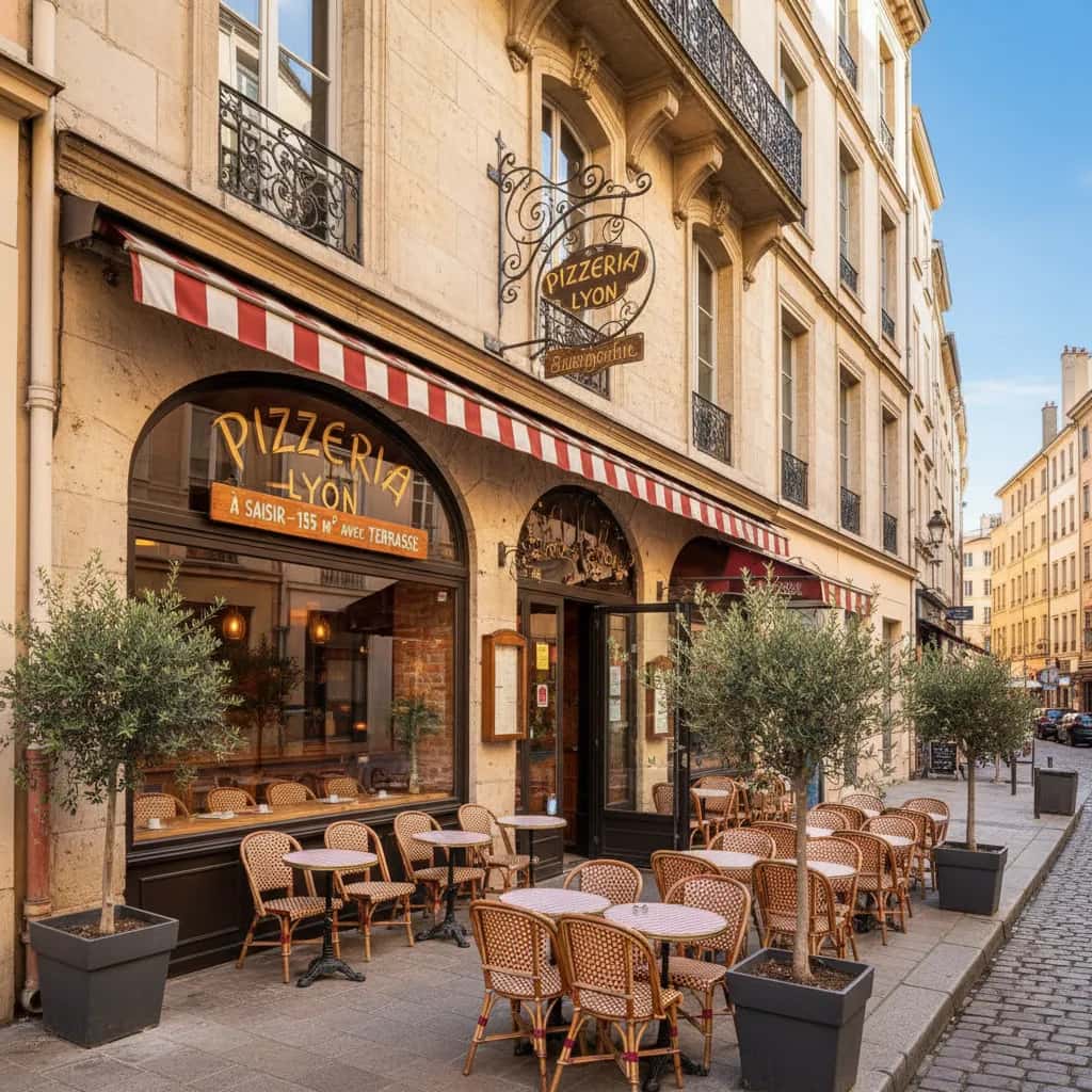 Restaurant 135m² à Lyon : terrasse - licence IV