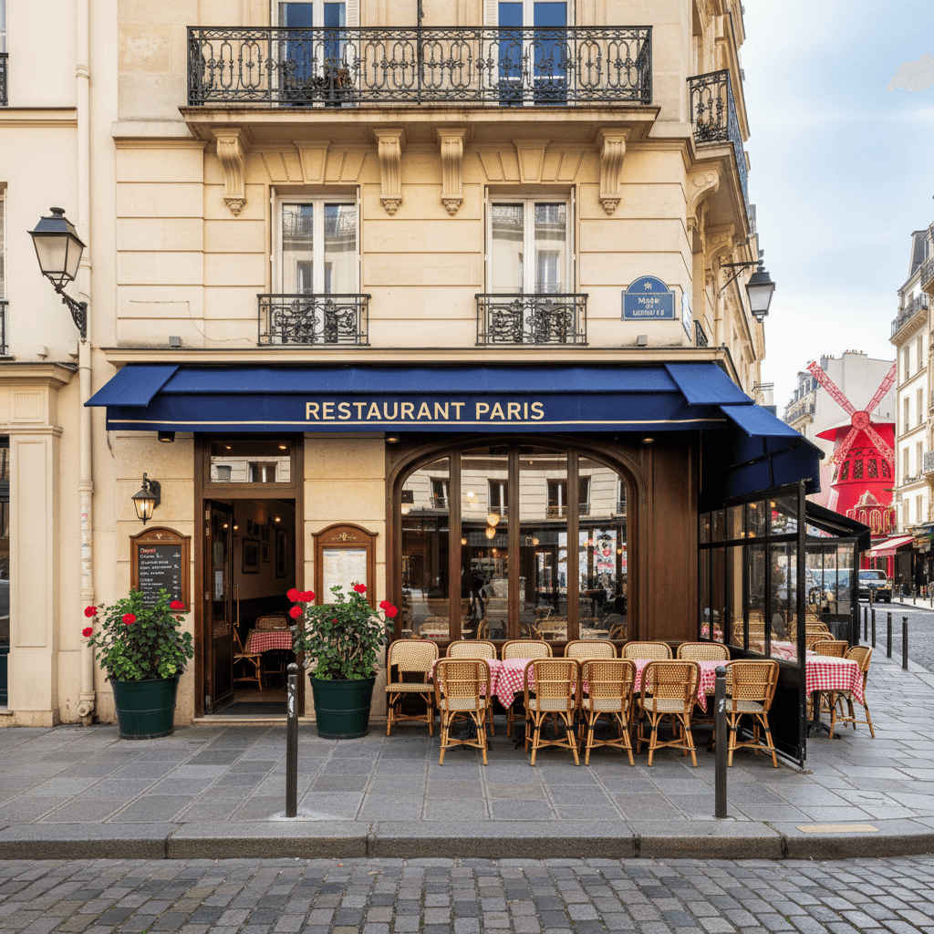 Restaurant 45 couverts à Paris : terrasse - licence IV